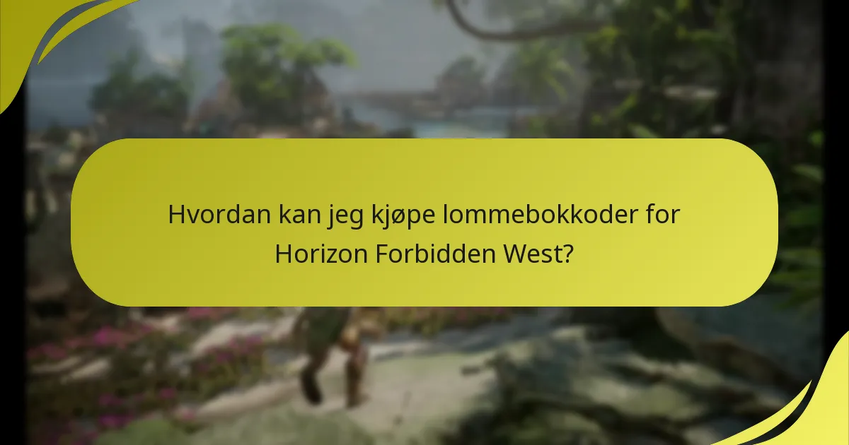 Hvordan kan jeg kjøpe lommebokkoder for Horizon Forbidden West?